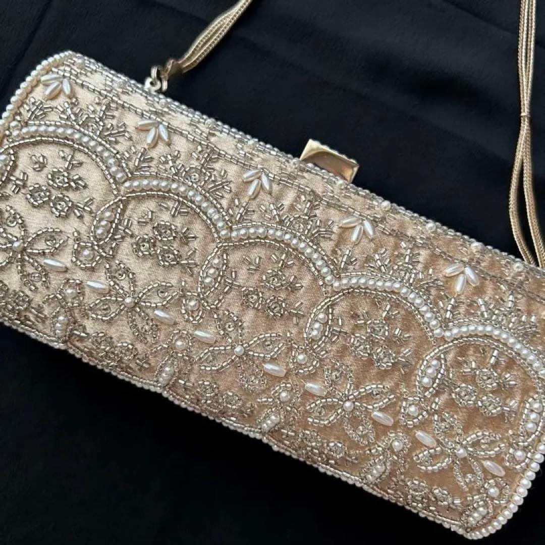 パーティーバッグ　結婚式　ビーズ刺繍