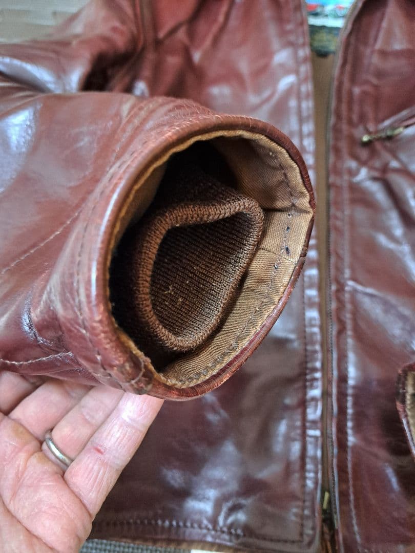 エアロレザーハーフベルトsize３４ホースハイドコードバングッドコンディション