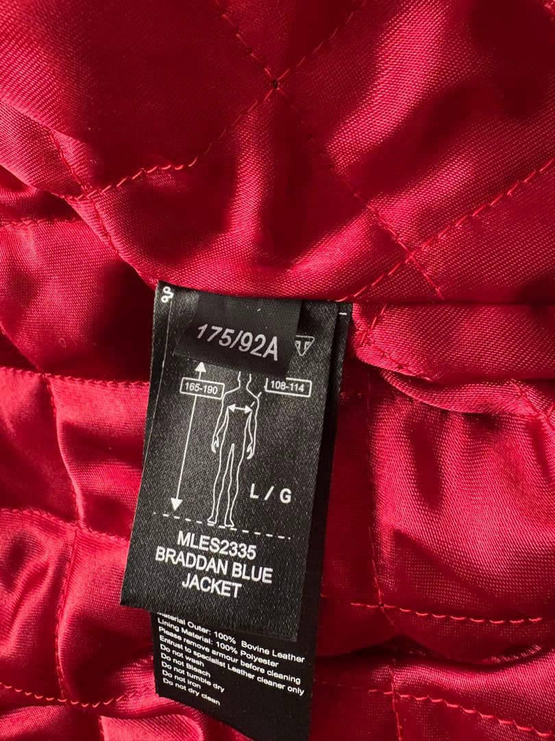 トライアンフ　レザージャケット キルティングデザイン