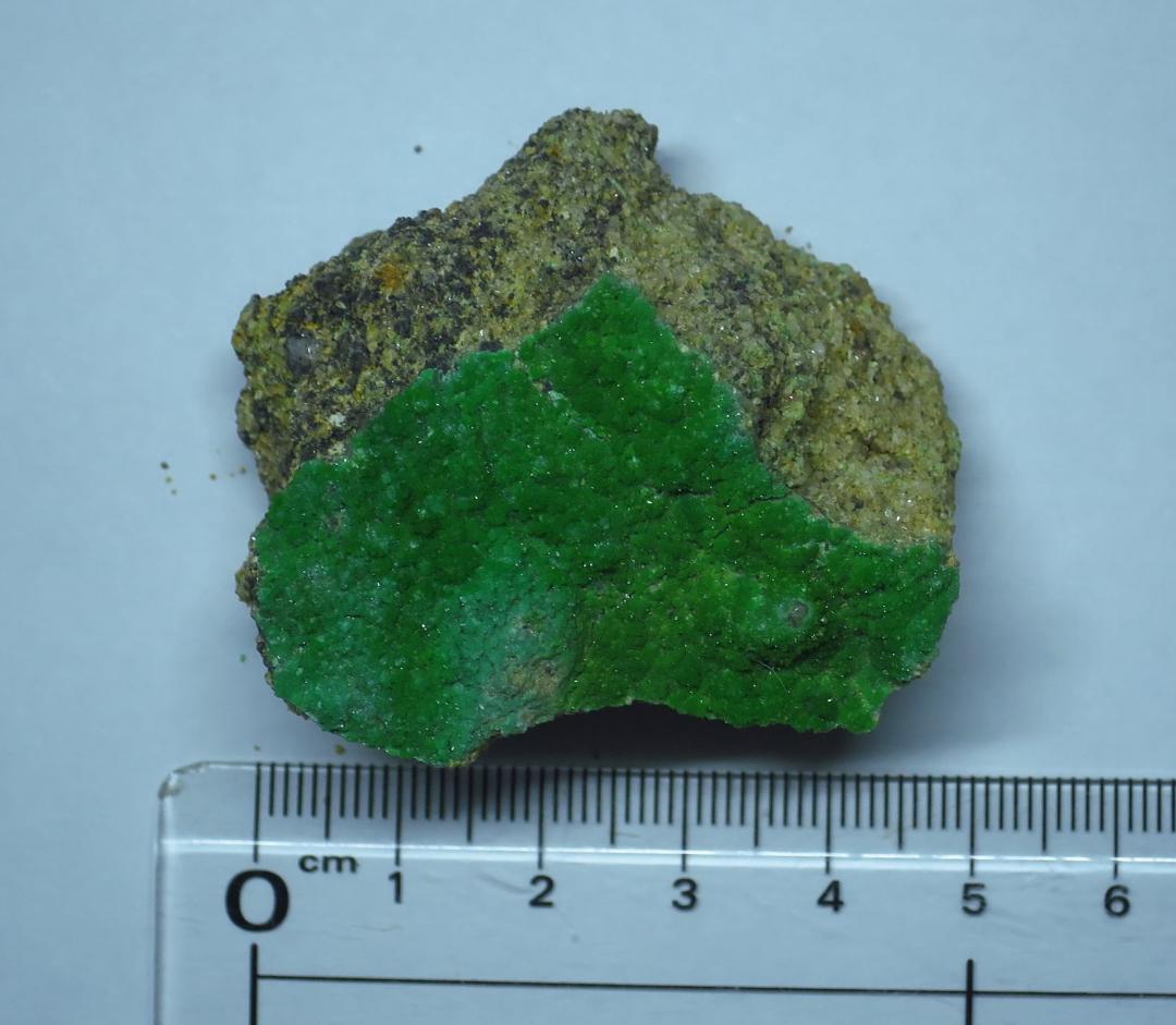 緑鉛鉱 　パイロモルファイト ドイツ産　母岩付き　 鉱物標本