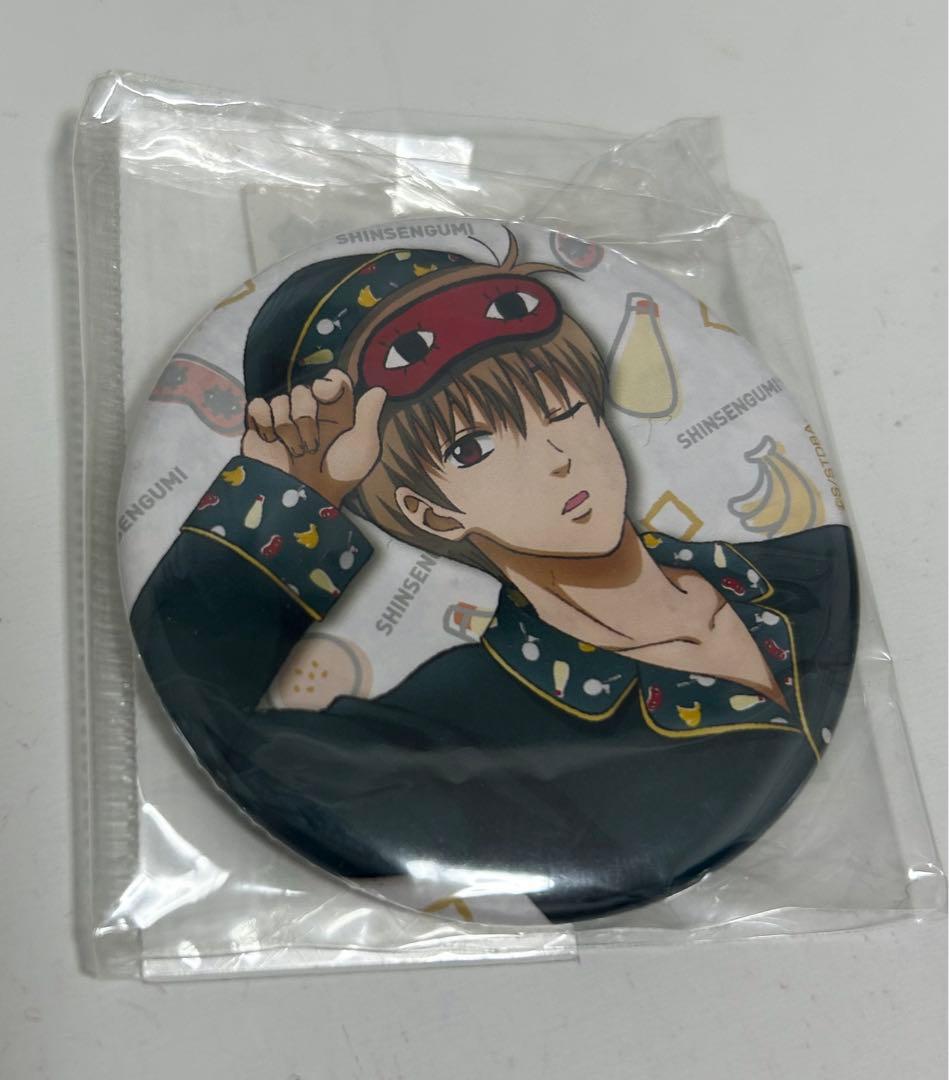 銀魂 パジャマ柄 缶バッジ 沖田総悟 バジャマ