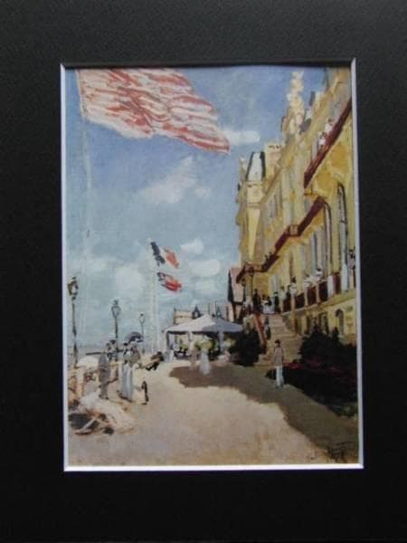 クロード・モネ、トルーヴィルの、希少画集画、新品額装付