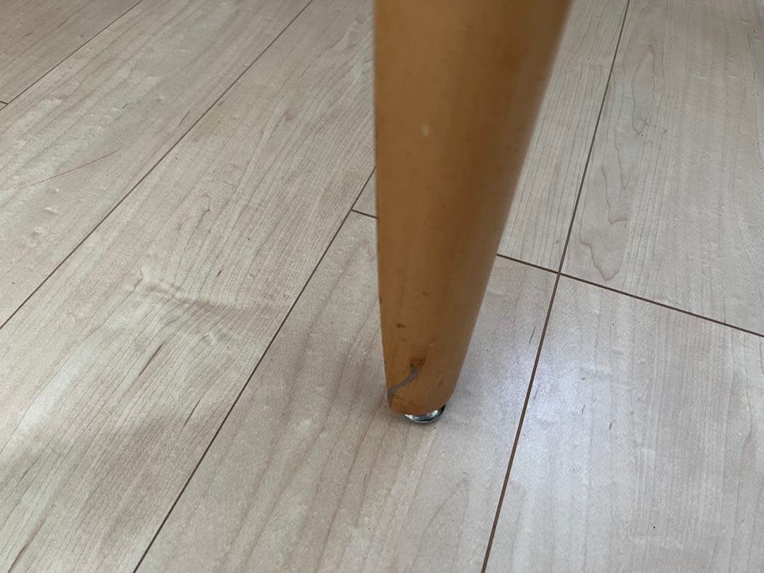 大塚家具　ダイニングテーブル　伸縮ガラストップ　木製ナチュラル