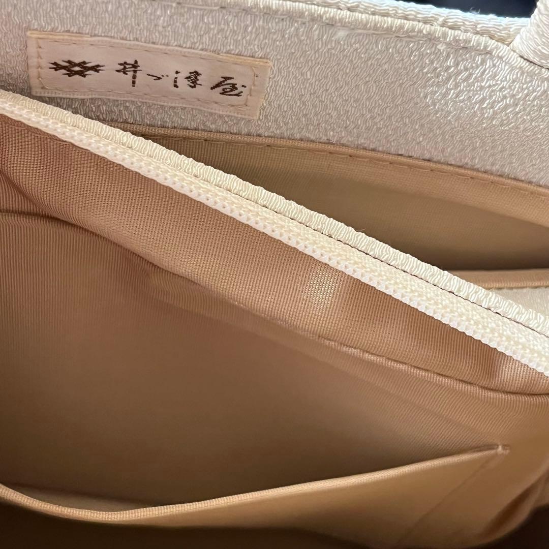 ちりめん　利休バッグ　紅白　ハンドバッグ　桜チャーム　和装　お茶席　入学式