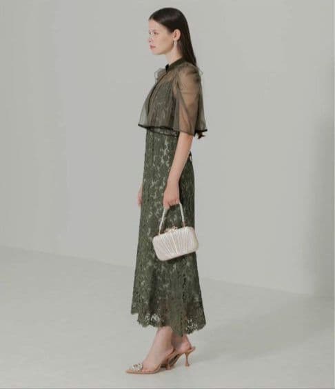 【LEJA】フロントオープンボレロ　キャミワンピセットアップドレス 2点セット