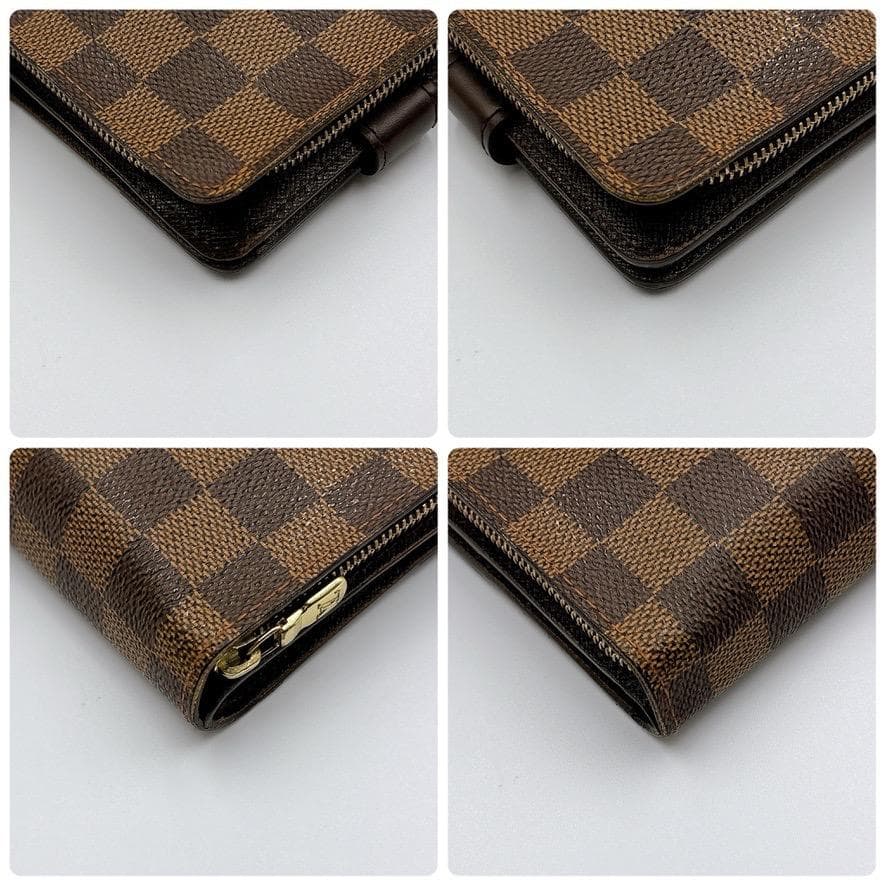 ✨極美品✨ ルイヴィトン コンパクトジップ ダミエ エベヌ ラウンドファスナー