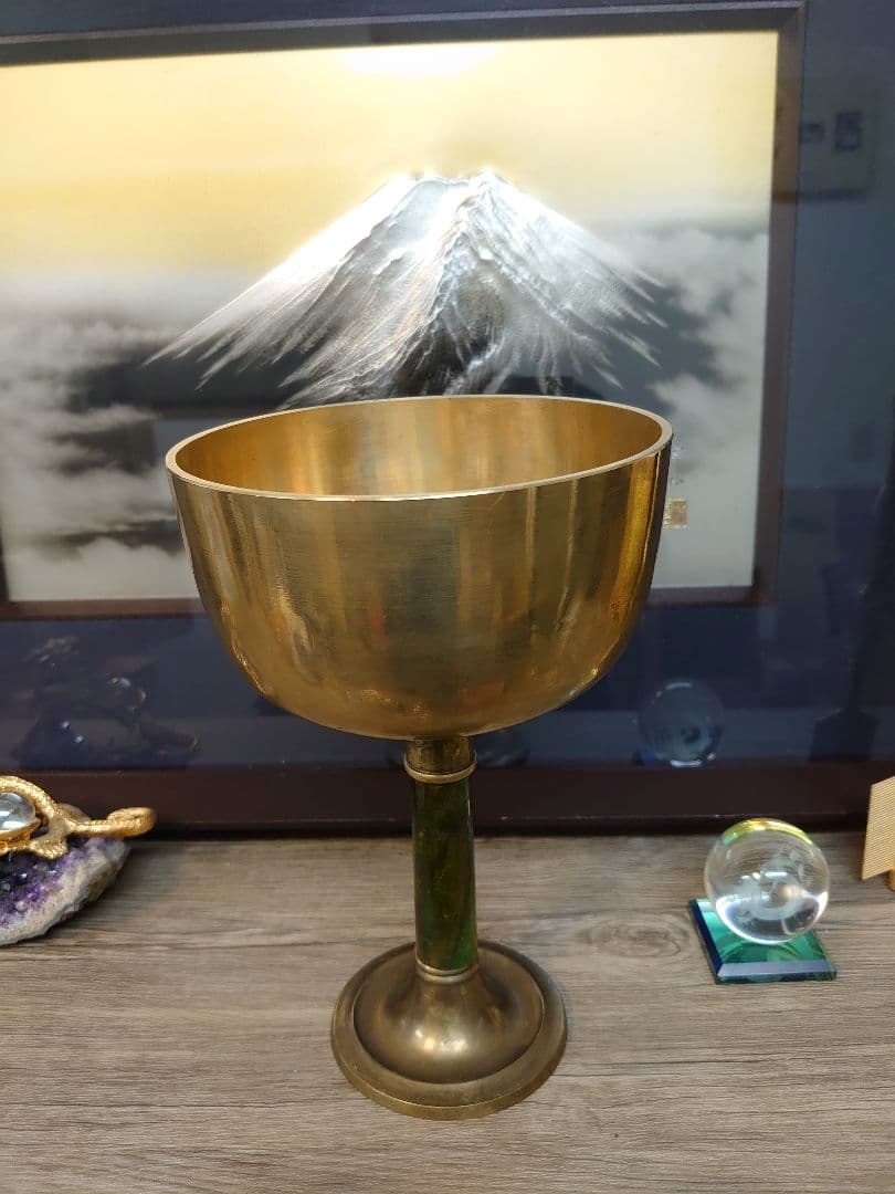 オリジナル  シンギングボウル クリスタル 【波動】【倍音】音の響が違います!!