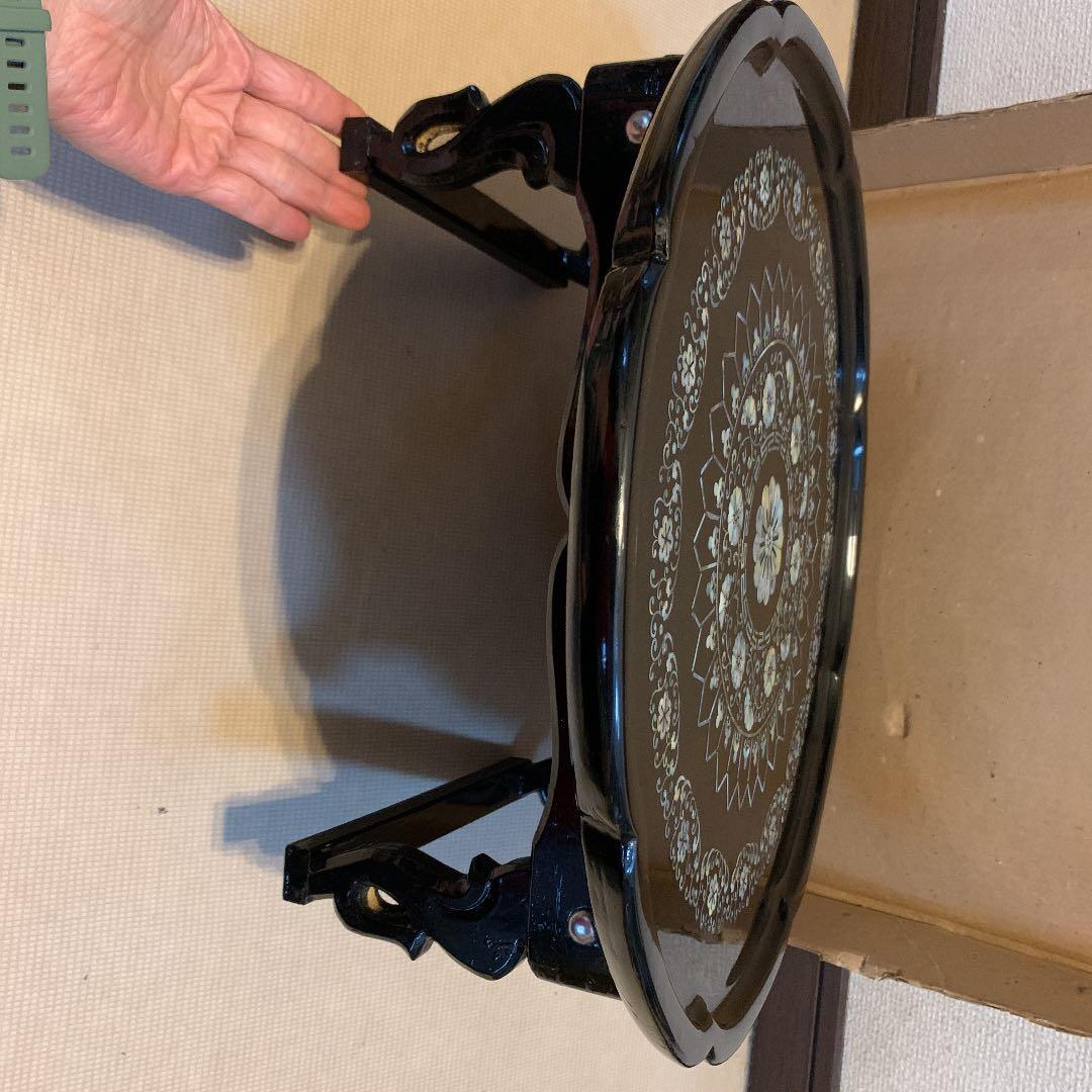 螺鈿　らでん　折りたたみ式テーブル　45センチ