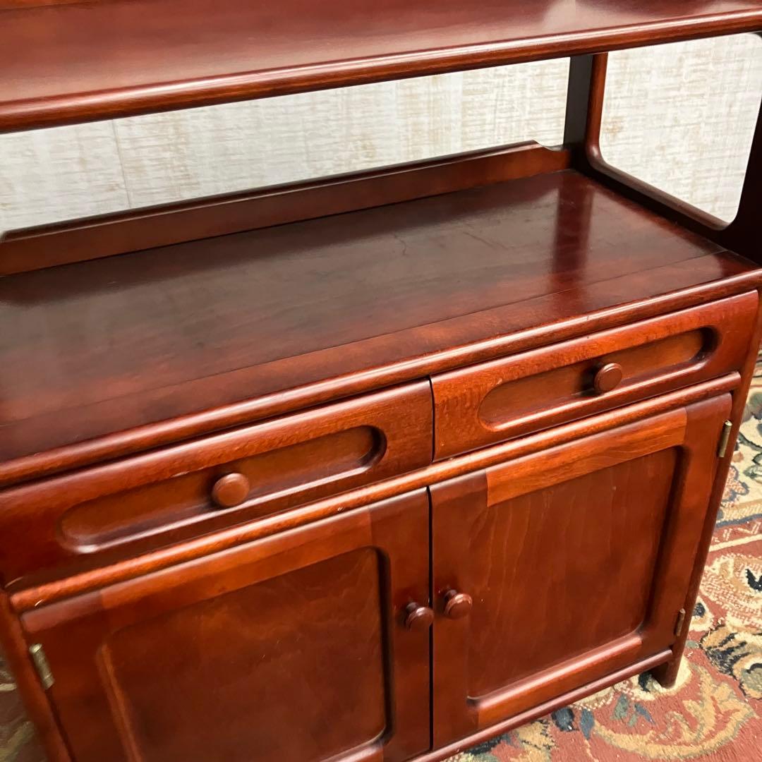 昭和レトロ 木製コンソールテーブル コールキャビネット 電話台 花台 古家具