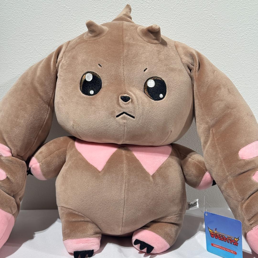 タグ付　デジモン　ロップモン　ぬいぐるみ　もちふわクッション 三英貿易