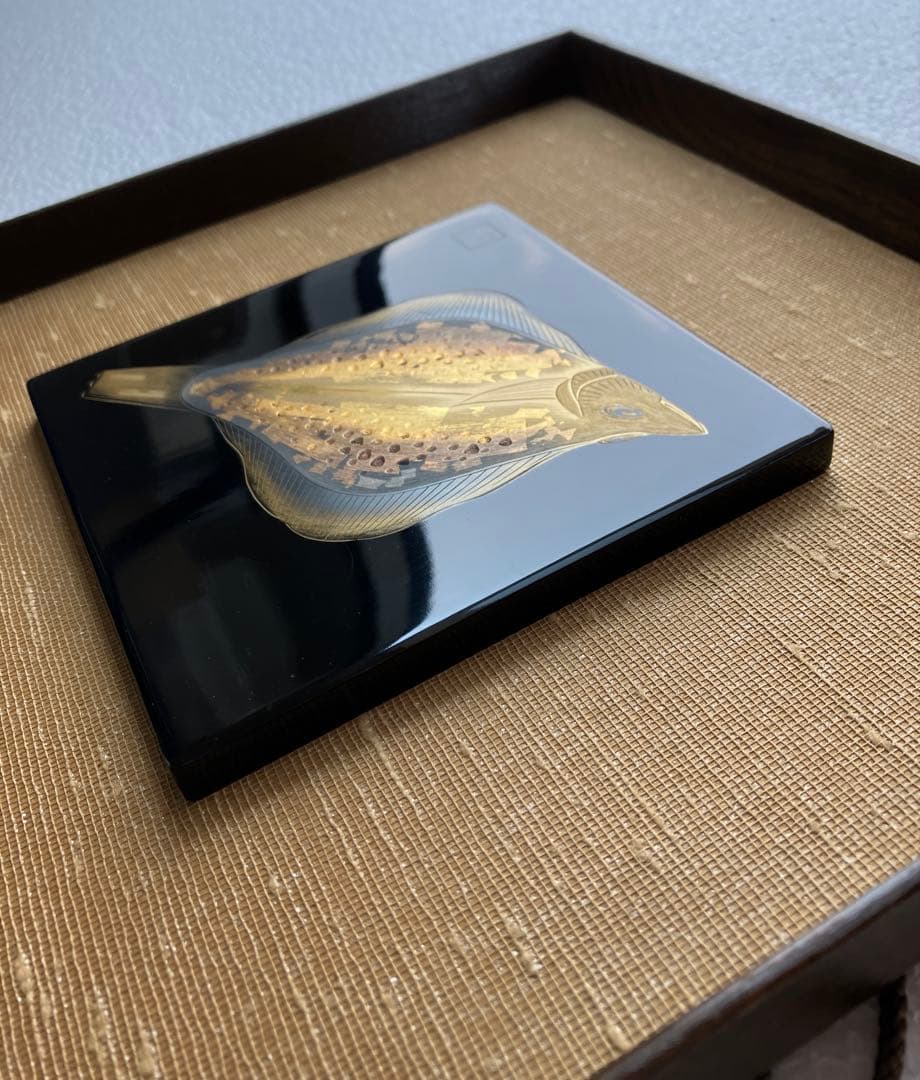 壁掛け輪島漆器(沈金の作品)