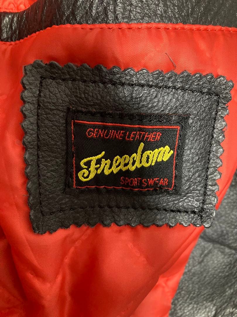 値下げ！FREEDOM シングルライダースジャケット 48 黒 フリーダム