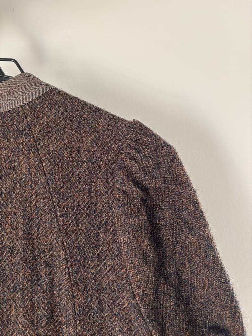 gasa* ノーカラーツイードコート