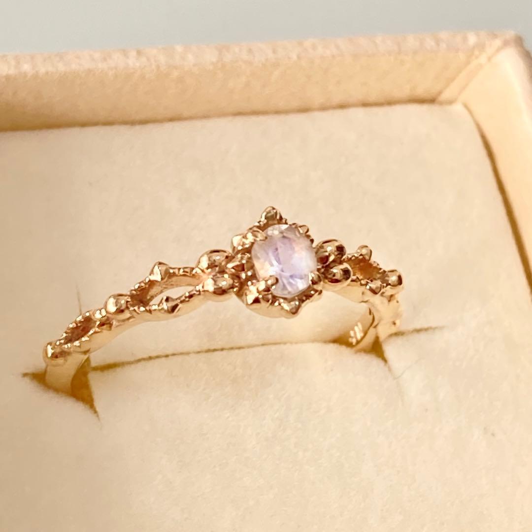 K10 ラブラドライト ピンキー NOJESS 上品 ゴールド 3号