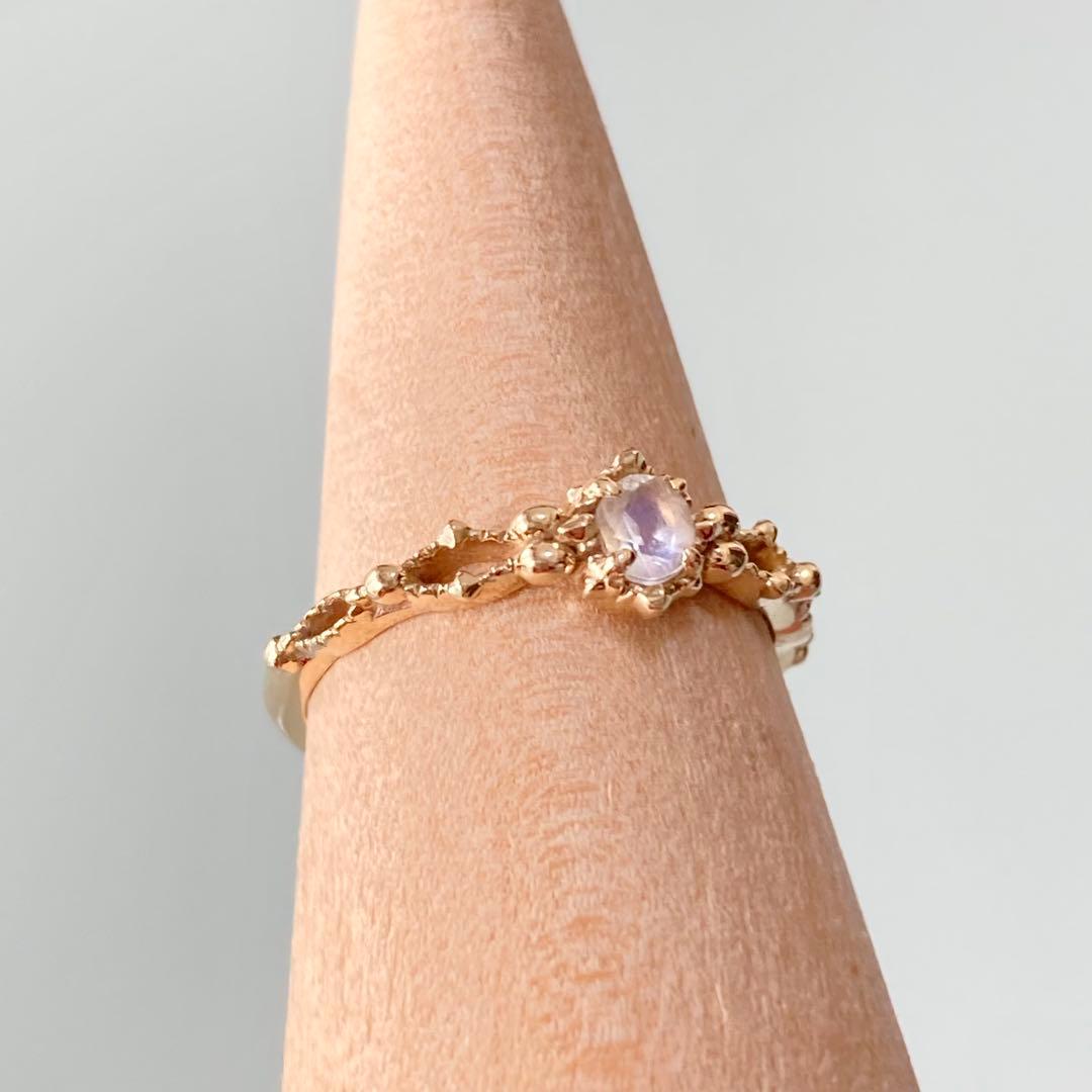 K10 ラブラドライト ピンキー NOJESS 上品 ゴールド 3号