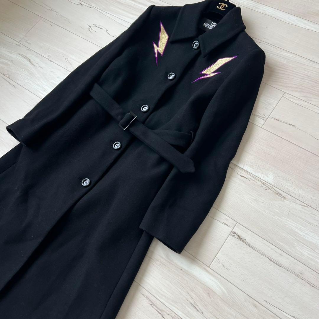 LOVE MOSCHINO ラブモスキーノ ベルテッドコート　着丈116cm