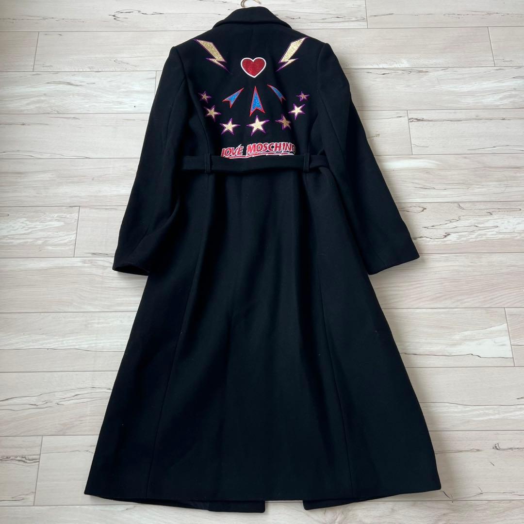 LOVE MOSCHINO ラブモスキーノ ベルテッドコート　着丈116cm