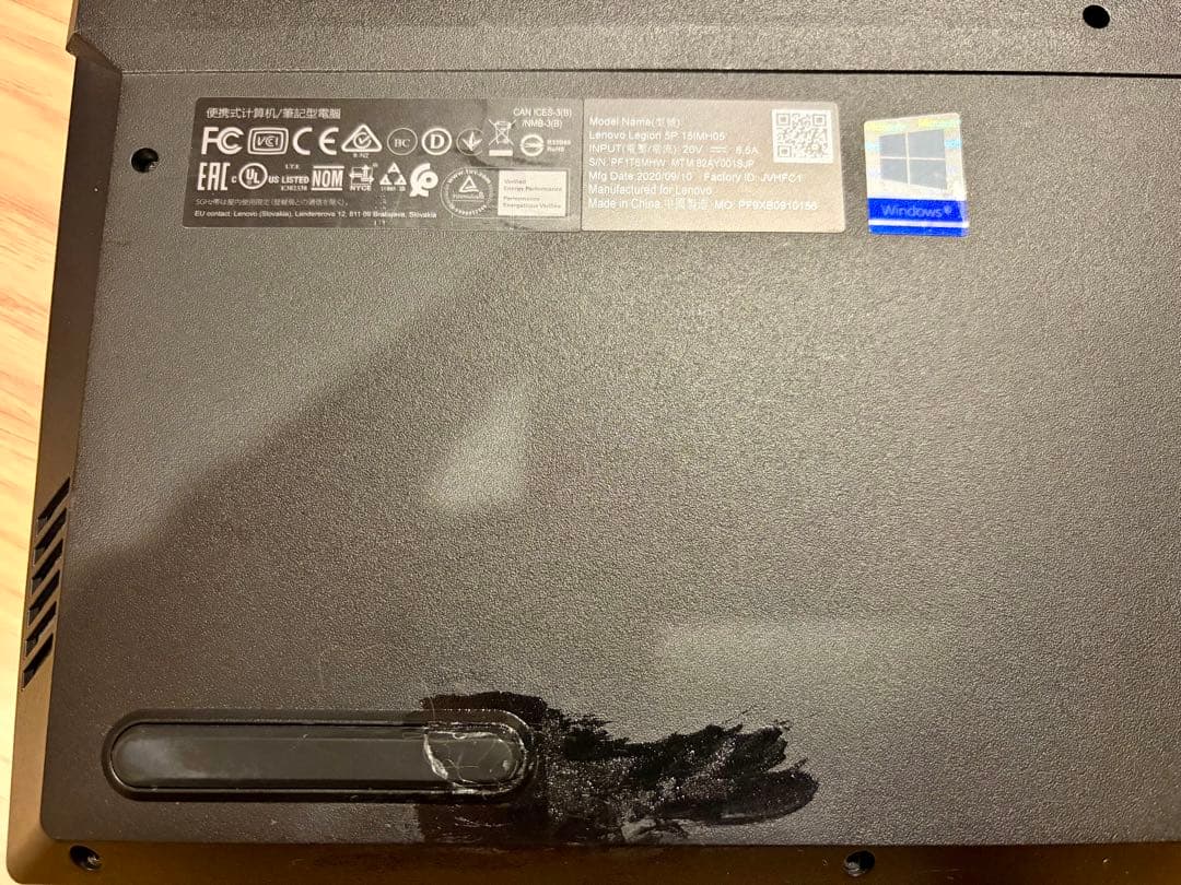 大*ン様 【ジャンク】レノボ legion 550PI ゲーミングノート GTX