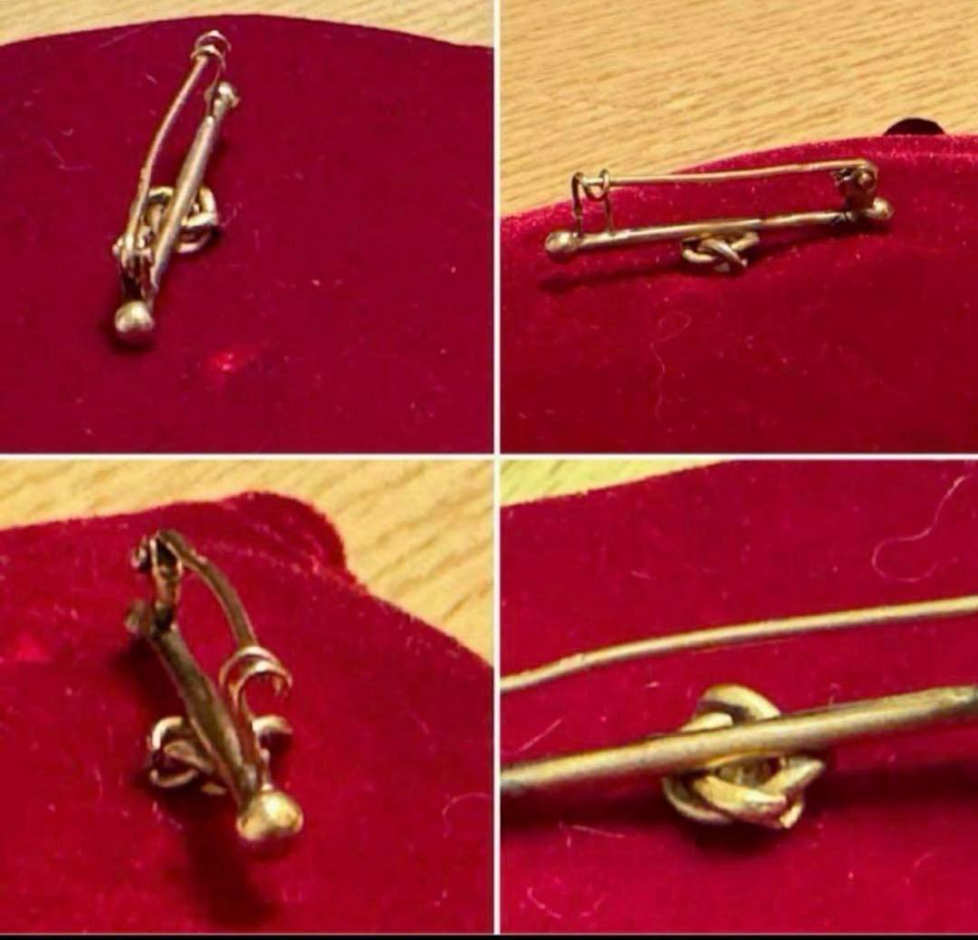 セール‼️フランス　アンティーク　18金　シードパール　ブローチ。長期保存、現状