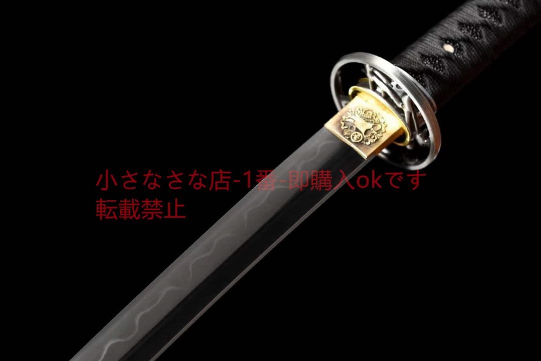『墨耀』T10覆土焼刃波紋鏡面侍刀 古兵器 武具 刀装具 日本刀 模造刀 居合刀