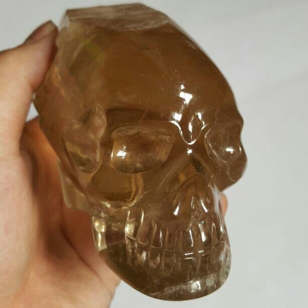 シトリン水晶　カテドラルスカル