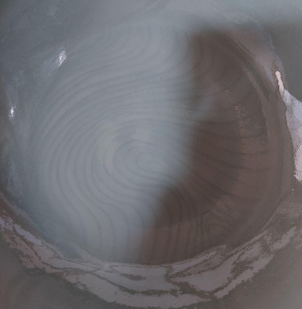 万岳窯 木村岳史作 青磁 「輪花鉢」木箱付 径20cm 高8cm 信州松本