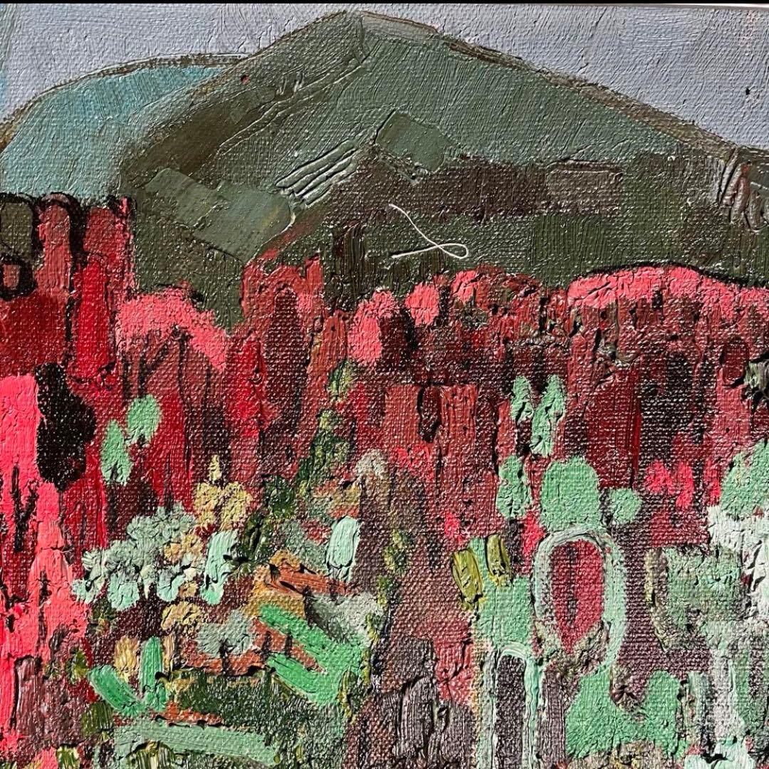 ★真作★ 文勝(ウンシュン) 無題 油絵 額付き 貴重作品