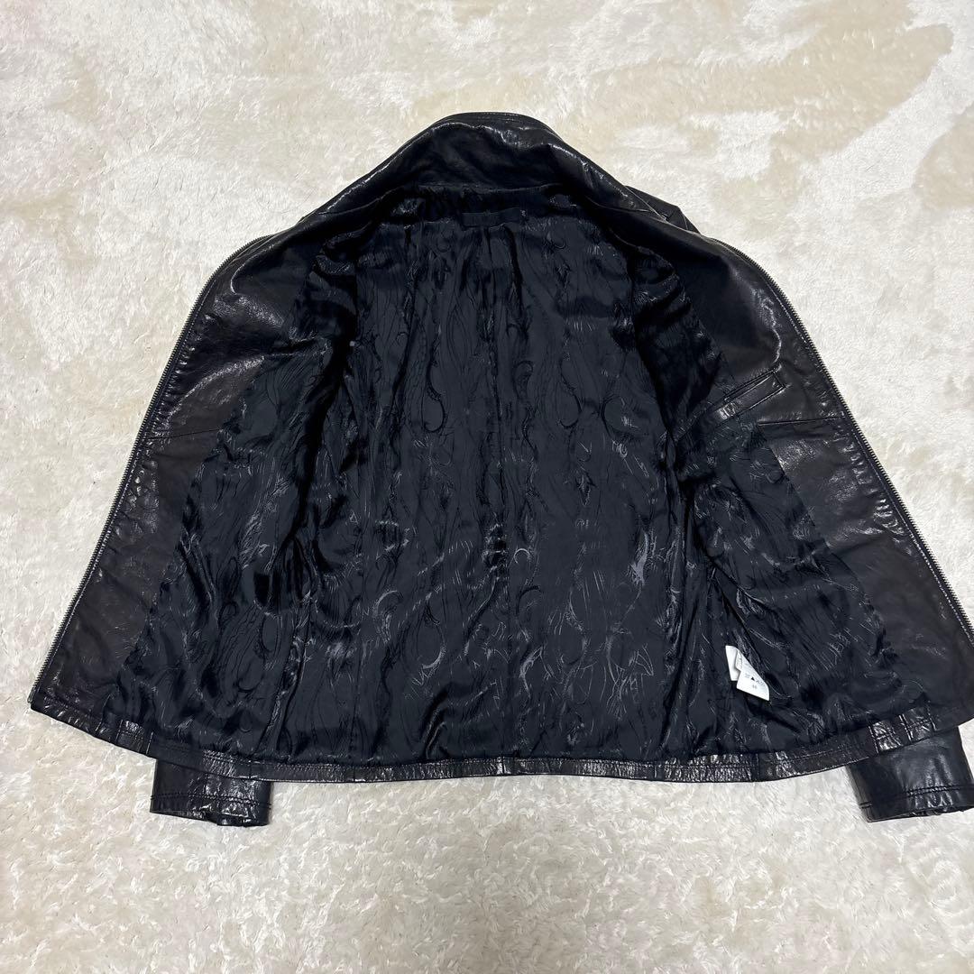 美品 FUGA 光沢 leather jacket 平成 y2k V系 46 L
