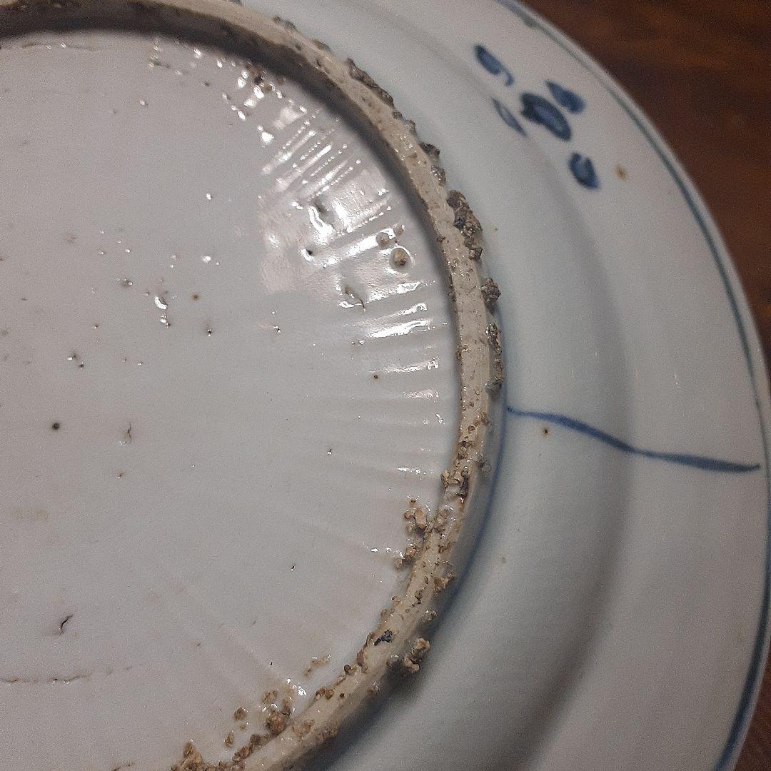 マ*オ様 中国明末清初古染付鹿文中皿