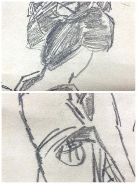 竹久夢二「女性画」美人画 素描 掛軸 紙本：大正ロマン