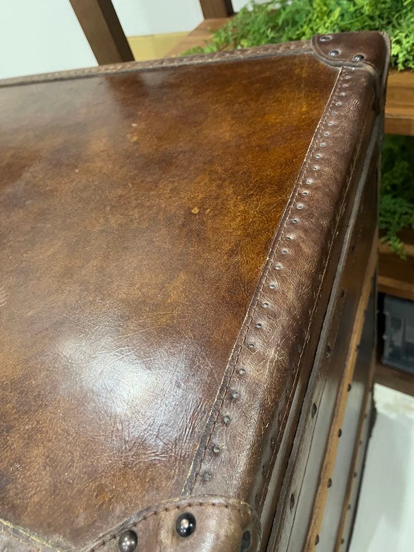HALO 本革サイドボード ハロ トランクキャビネット レザー ヴィンテージ