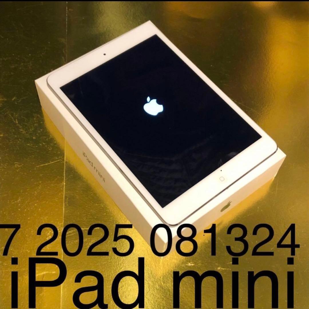 7 2025 081324 美品 iPad mini アイパッドミニ 白シルバ