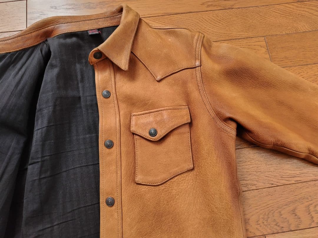 FLAT HEAD Deer Skin Jacket 40 ブラウン