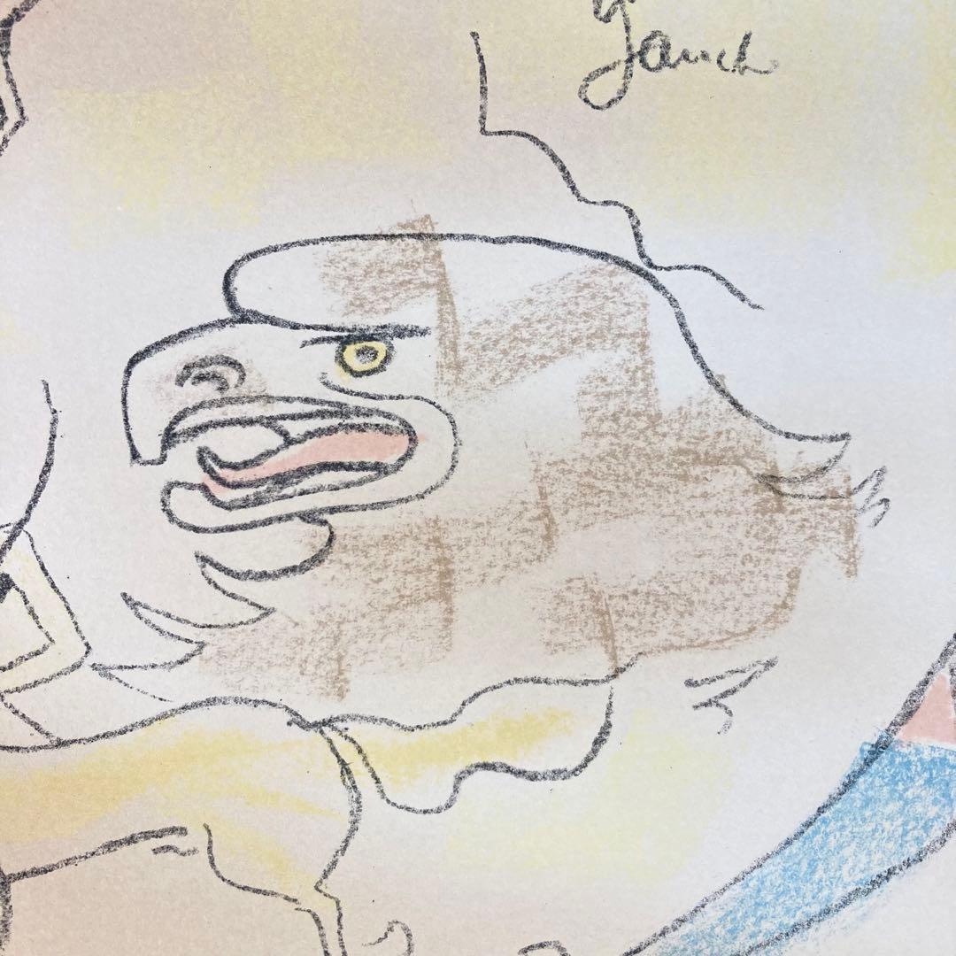 【真作】ジャン・コクトー リトグラフ 直筆サイン ギャラリーシール 版画 絵画