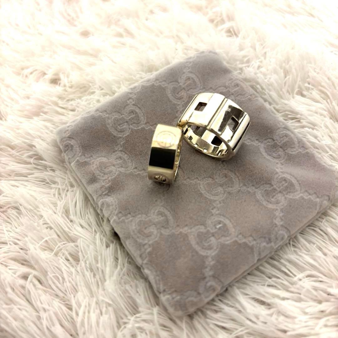 美品‼️ GUCCI グッチ　オープンG ワイドリング 9号　希少　指輪