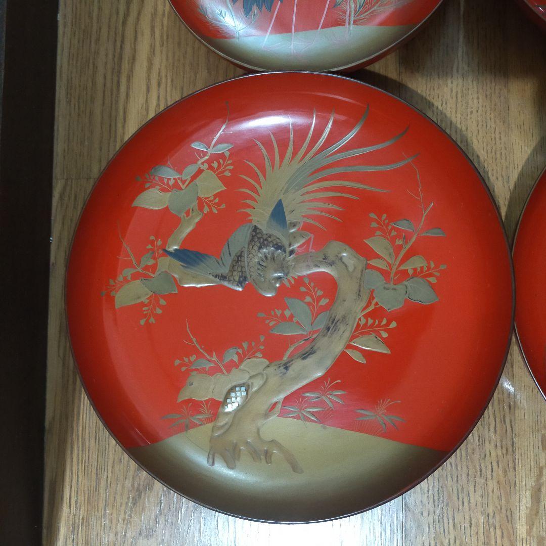 【明治、大正、昭和レトロ】本漆塗 七枚重ね盃 台座付