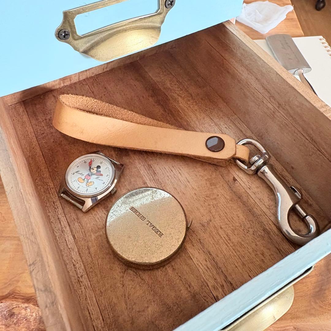 「フレンチヴィンテージ3段小引き出し｜1950年代×ナチュラルレザー付き」