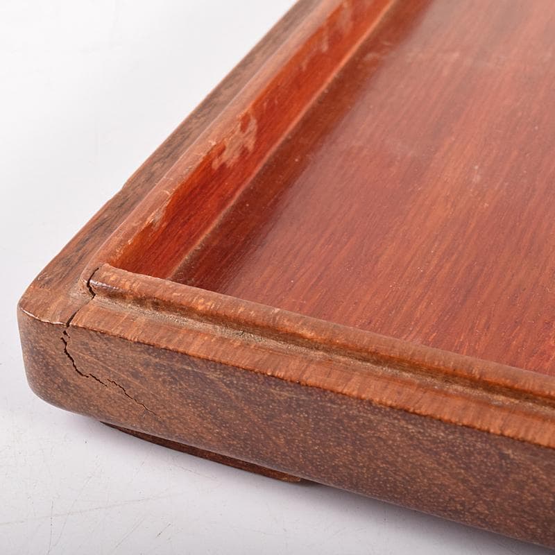 中国　書道具　端渓硯　唐木箱付　M　R7555