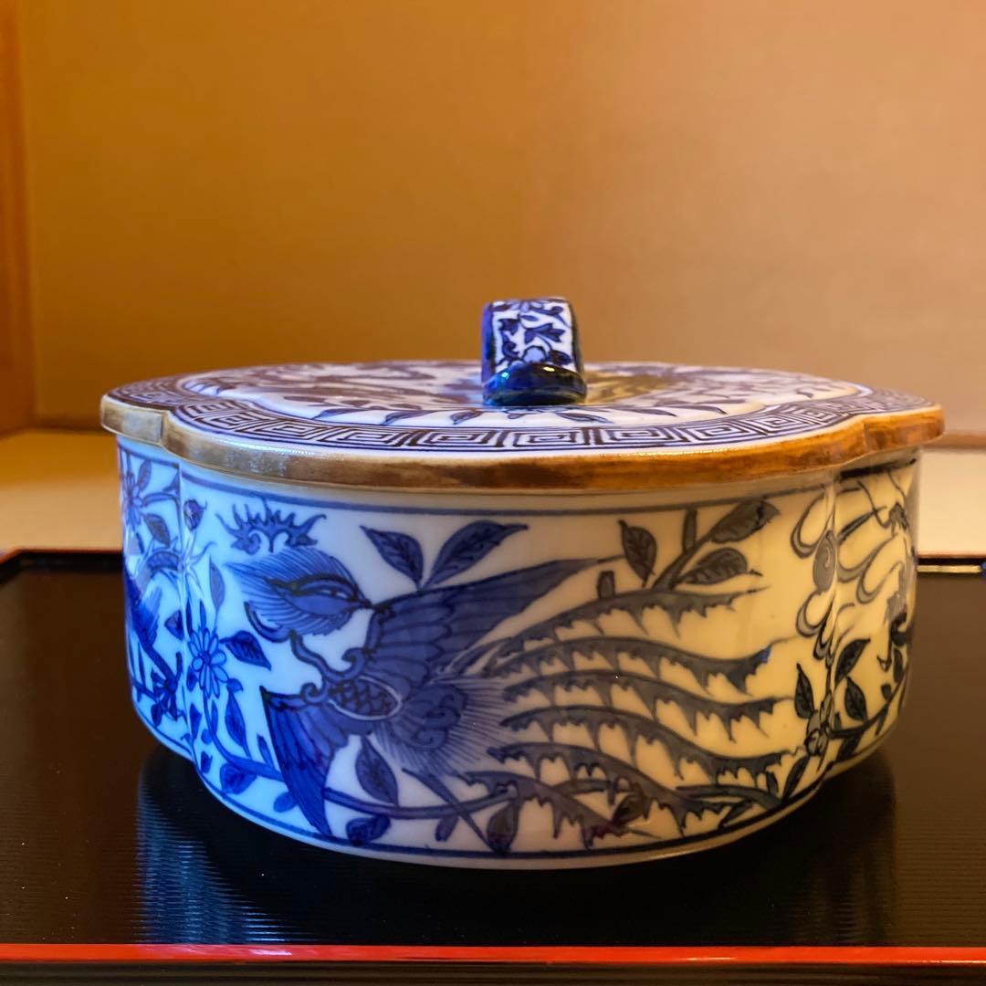 茶道　食篭　染付　京焼