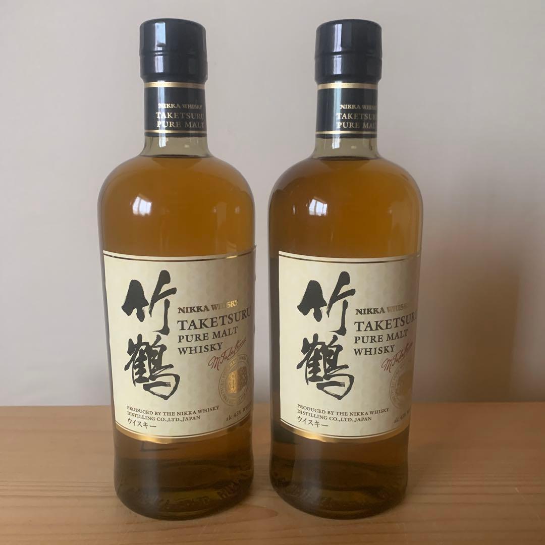 竹鶴 ピュアモルトウイスキー 700ml 43% 2本