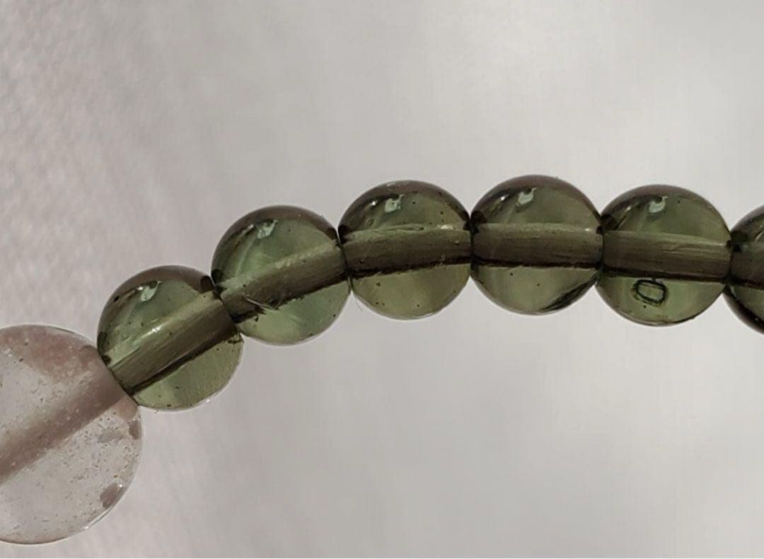 天然　モルダバイト & リビアングラス　ブレスレット