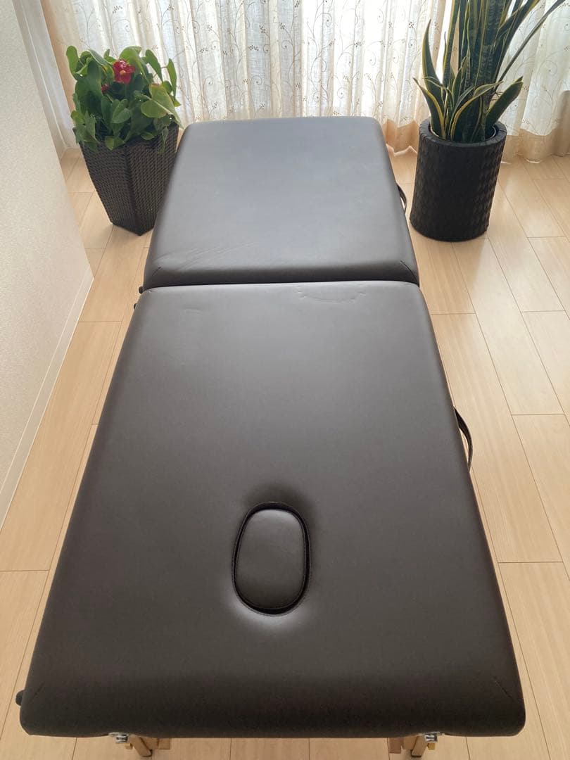 軽量　折りたたみ　マッサージベッド ブラウン　キャリーバッグ付　簡単組立　木製