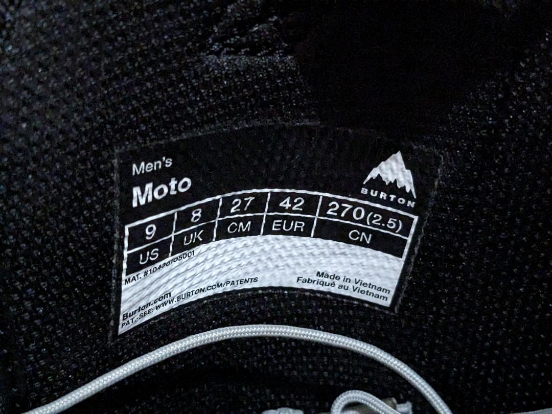 Burton Moto メンズ スノーボード ブーツ 27cm バートン