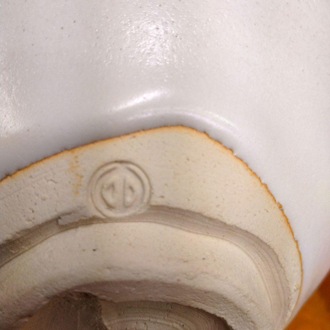 茶道具　期間限定特価　白釉茶碗(人間国宝　清水卯一)真作保証品