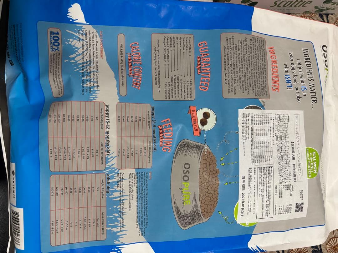 OSO PURE サーモン & ガルバンゾー豆 10 lbs