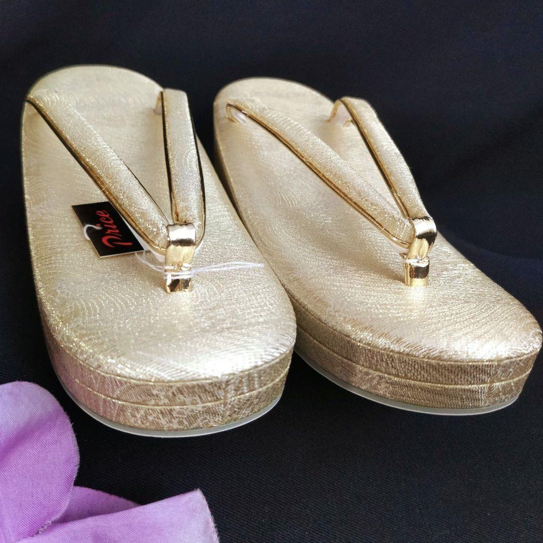 新品　和装草履バック　ゴールドフォーマル　結婚式新郎新婦母留袖　成人式振袖　木箱