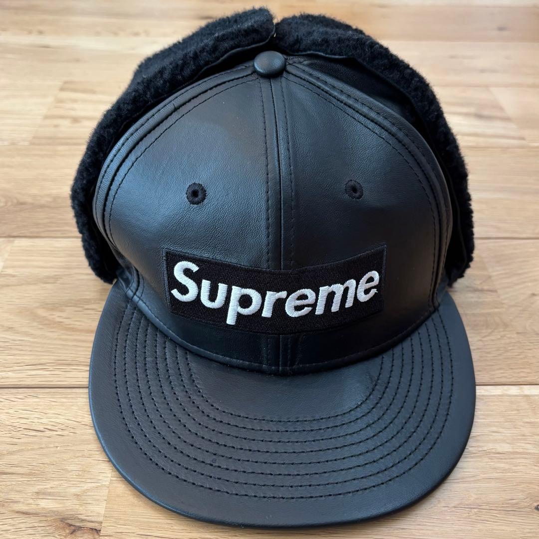 帽子 Supreme Leather Earflap Box Logo New Era