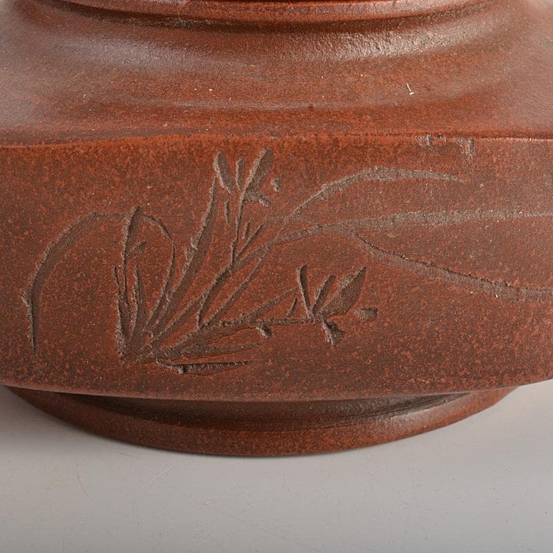 中国　除友泉製　紫砂　朱泥　急須　茶壷　N　6636