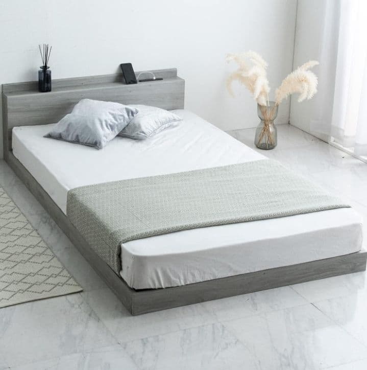 タンスのゲン シングル ローベッド スマホスタンド 宮棚付き すのこ つ181