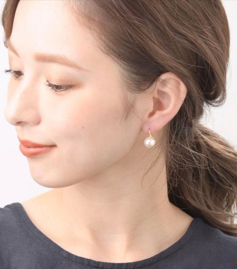 k18 あこや真珠 フックピアス